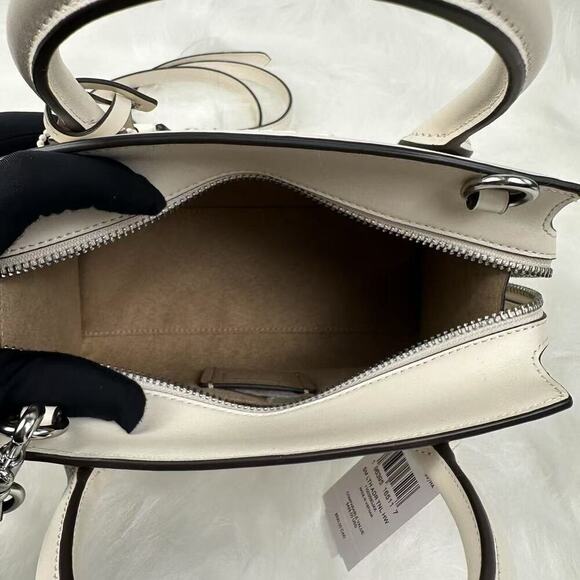 COACH Andrea Carryall Bag Crossbody In Leather/Silver/Chalk CP081 NWT - Picture 7 of 11